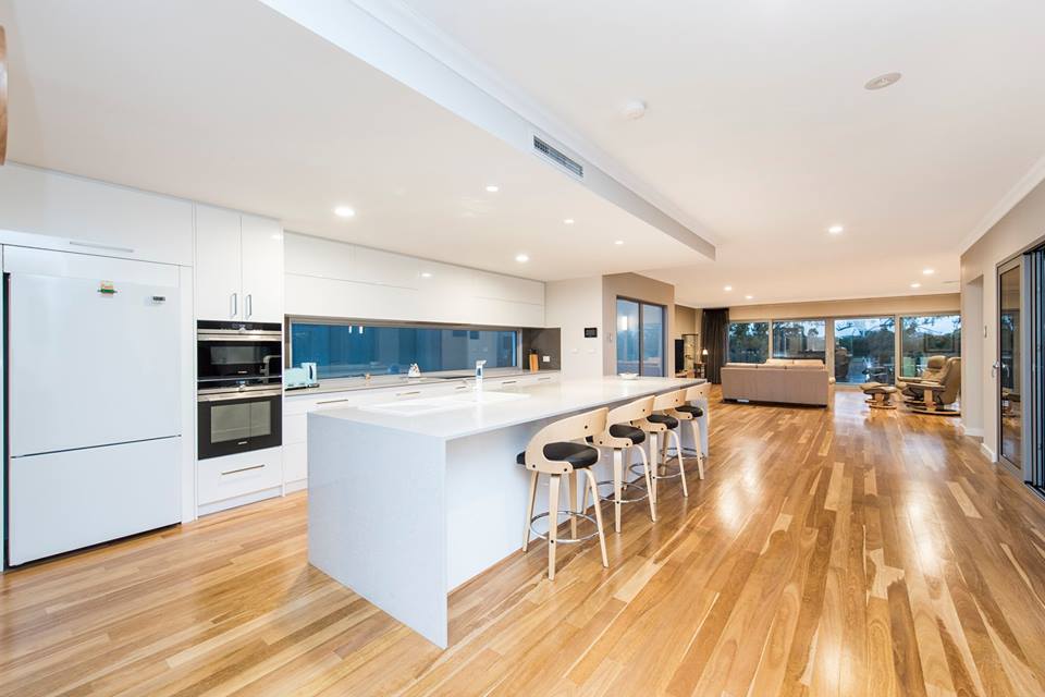 Beautifully designed Perth home exterior at golden hour